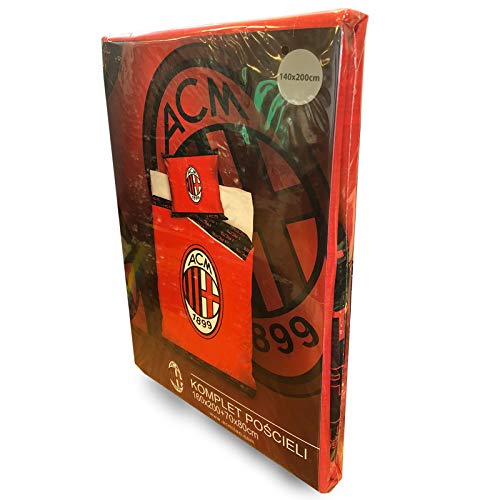 Set Letto Ufficiale MILAN ACM 1899 STEMMA Rosso