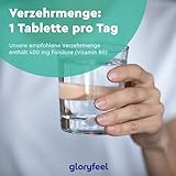 Folsäure - 400 Tabletten (13 Monate) - 400µg reine Folsäure pro Tablette - SCHWANGERSCHAFT & IMMUNSYSTEM* - 100% vegan, laborgeprüft und ohne Zusätze in Deutschland hergestellt