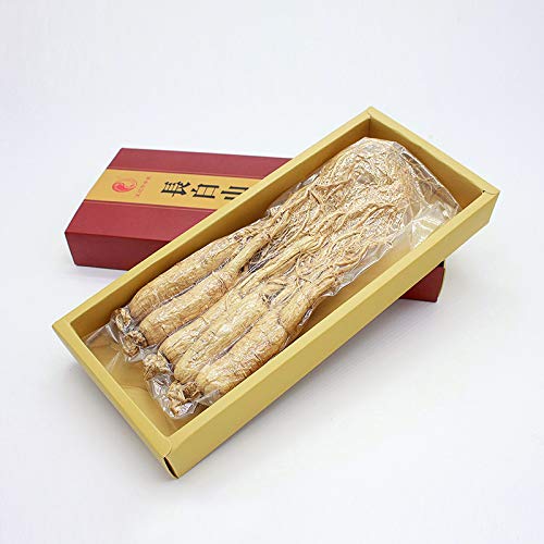Amazon Com 东北特产吉林长白山人参白参生晒参干人参全须片泡酒料100克礼盒 Grocery Gourmet Food