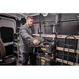 Heavy-duty toolbox with IP65 seal, 50kg load, auto-latching, removable tray, and tracker-ready design—ideal for secure, stackable jobsite tool storage. - 9
