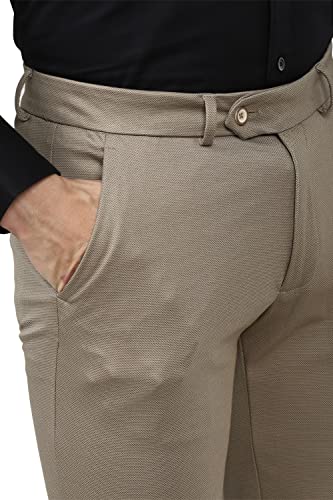 Image of Peter England Men's Mid Rise Slim Work Utility Pants