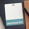 Anesthesia Tech Badge Buddy Vertical Oversized Hydrogen Blue Heavy Duty 1 Pc - Spill & Tear Proof Cards - 2 Sided USA Printed Quick Role Identifier ID Tag Backer by BadgeZoo #4