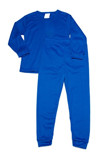Boys Thermal Long Underwear Set (12M, Royal Blue)