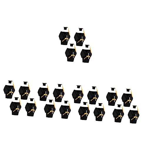 Mini chapeaux de graduation pour bouteille de vin : 20 ensembles festifs pour table de diplôme.