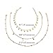 Wowanoo Choker Necklace Set Multilayer Layers Stars Chain Clavicle Necklace Jewelry for Women ThreeG