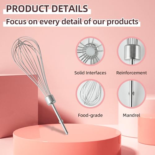 image for KHMPW Stainless Steel Pro Whisk-Kitchen Hand Mixer Whisk Attachments K