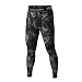Compression Pants or Shirts, Smartdoo Under Base Layer Sport Long Tight Pant Legging Long Sleeve Men Stretch Ankle for Running Basketball Football(Black Grid,S)