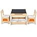 Costway Table et Chaises pour Enfants Ensemble Table et Chaises en MDF avec Espace de Rangement