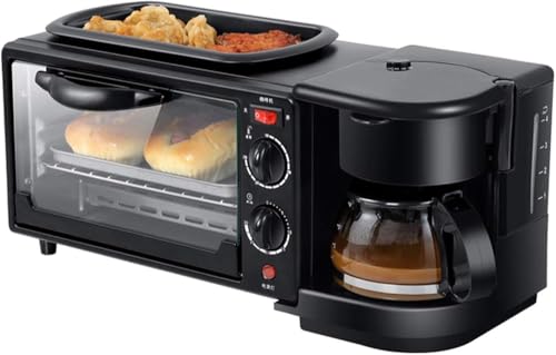 3-in-1 Breakfast Maker Station with Toaster Oven, Frying Pan, Egg Sandwich Maker - Versatile Kitchen Appliance