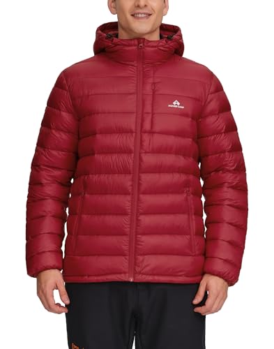 Pioneer Camp Men's Lightweight Packable Puffer Jacket with Hood