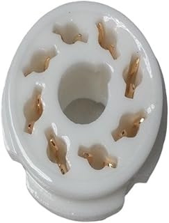 BADIKA Tomas de Tubo de cerámica 5 Piezas GZC8-YG 8 Pines de plástico Chapado en Oro for Tubos electrónicos, Toma de Corriente for EL34 KT88/6SN7 274B 6550