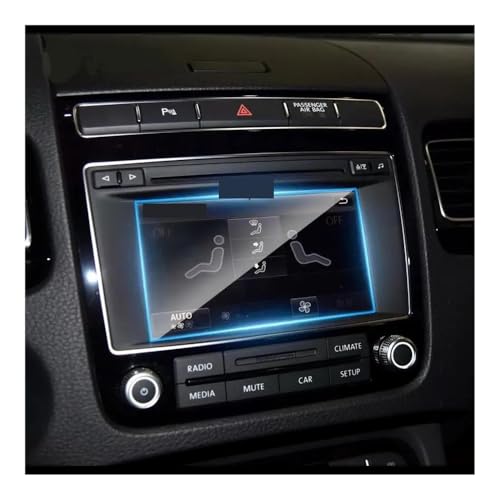 Film écran de protection anti-rayures Touareg en verre trempé pour GPS voiture 8 pouces