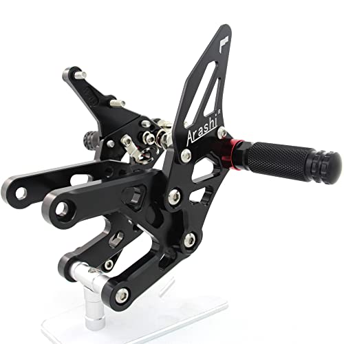 Repose-pieds réglables pour YZF R1 en alu noir CNC haute performance