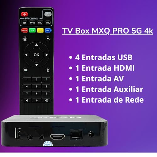 Smart TV BOX Wi-Fi 5G 512GB Alta Velocidade - Entretenimento em 4K Ultra HD Bivolt