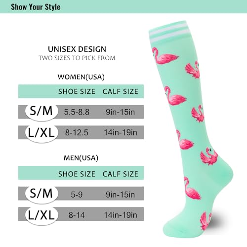Image of fenglaoda Compression Socks for Women Men 3 Pairs Graduated Compression Support Circulation Socks for Nurses