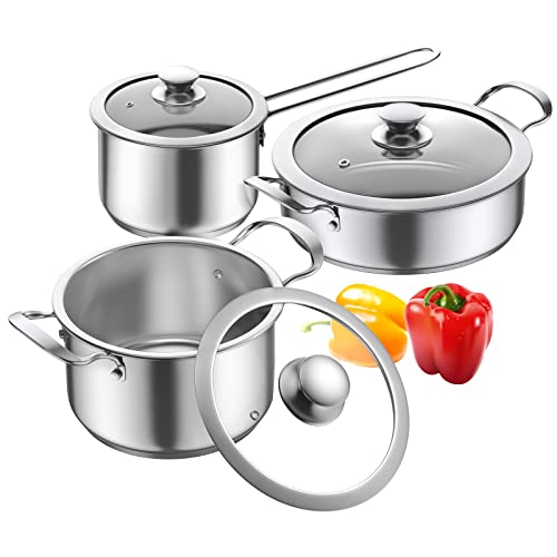 Aufranc Stainless Steel 6 Piece Induction Cookware