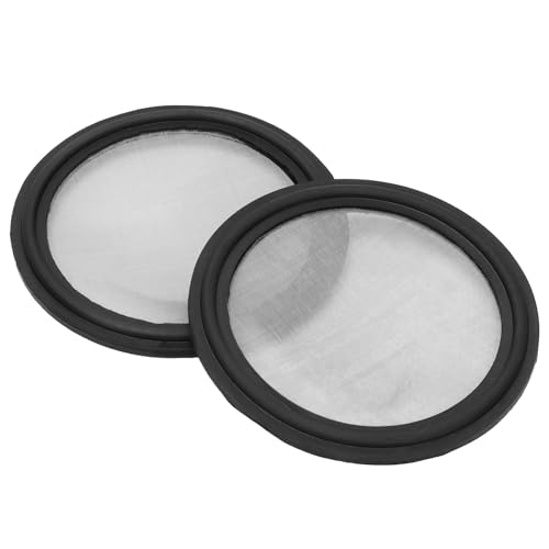 Image of DERNORD 2 Pack 2 inch Sanitary Tri-Clamp Gasket Buna-N (NBR) w /Stainless Bonded Type Screen 150 Mesh