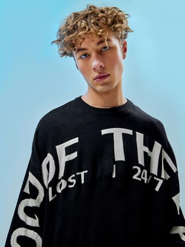 Image of Bewakoof Acrylic Men's Round Neck Sweater