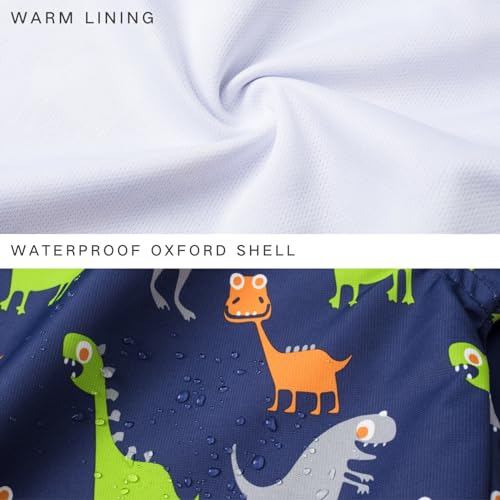 Image of Boys Rain Jacket with Detachable Hood Lightweight Raincoats for Kids