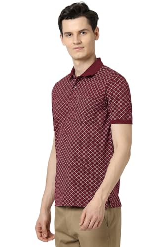 Image of Peter England Men's Cotton Regular Fit All Over Printed T-Shirt | Rich