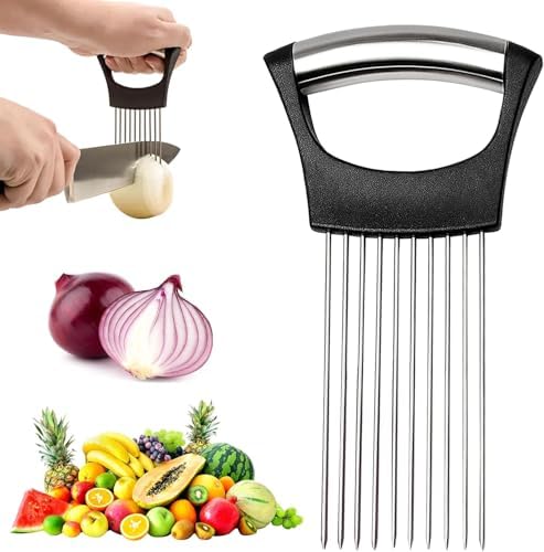 Onion Holder for Slicing – Stainless Steel Onion Slicer with Hand...