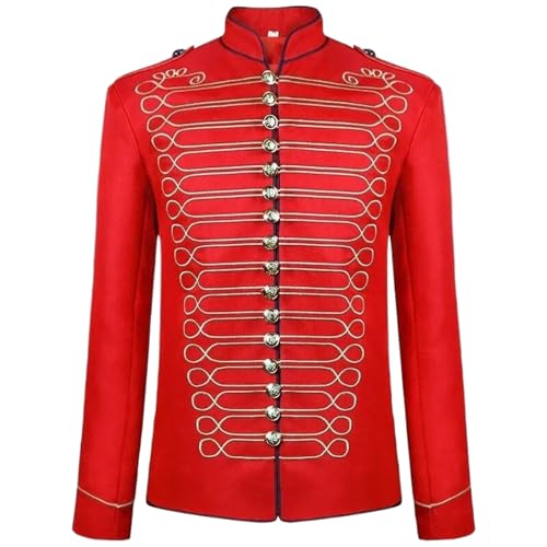 Men's Embroidery Suit Retro Gothic Steampunk Vintage Coat Blazer Jacket for Men