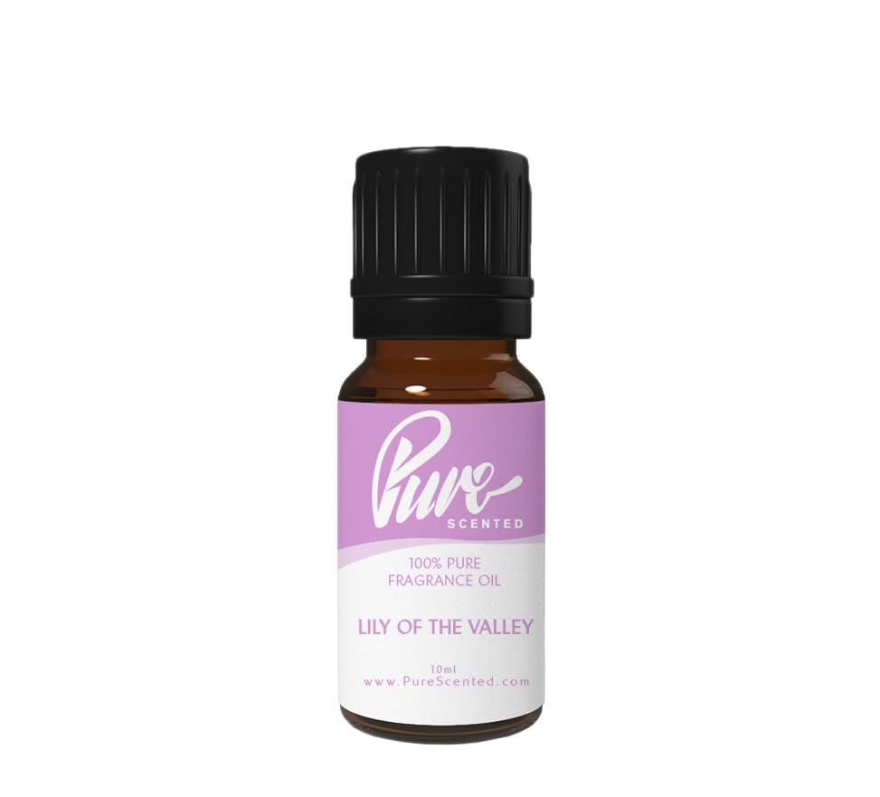 Pure Scented 10ml Fragrance Oils - 1 x 10ml Suitable for Candles, Soaps, Slime, Diffusers, Cosmetics, Wax Melts, Designer (1 x 10ml, Lily of The Valley)