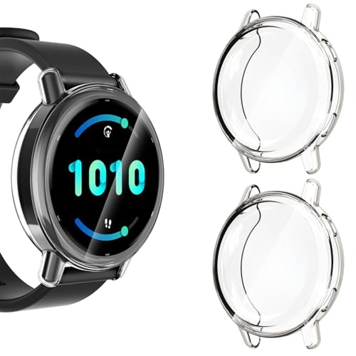 KIKISML 2 PCS Screen Protectors Compatible with Garmin Vivoactive 5 Full Protective Ultra Slim Soft TPU Case Cover Compatible with Garmin Vivoactive 5 (Clear Clear)
