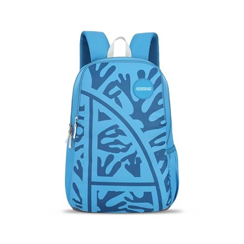 Image of American Tourister Max 3.0 | 29 Ltrs | 2 Compartments | Bottle Pocket | Ergonomic Padded Back Panel & Shoulder Straps | School Backpack for Boys & Girls | 1 Year International Warranty | Blue
