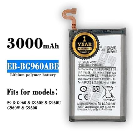 Image of EB-BG960ABE Battery for Samsung Galaxy S9 / G960F / G960 / SM-G960F / G9600 / Battery with 1 Year Warranty ****(P326)