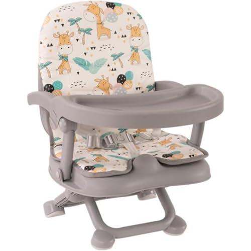 Sivro ベビーチェア ローチェア 赤ちゃん椅子 ベビーローチェア お食事椅子 多機能 ベビーイス 幼児椅子 ブースターチェア 高さ調節可能 折りたたみ 安全ベルト付き 外出お持ち便利 (キリン+PUソフトクッション)