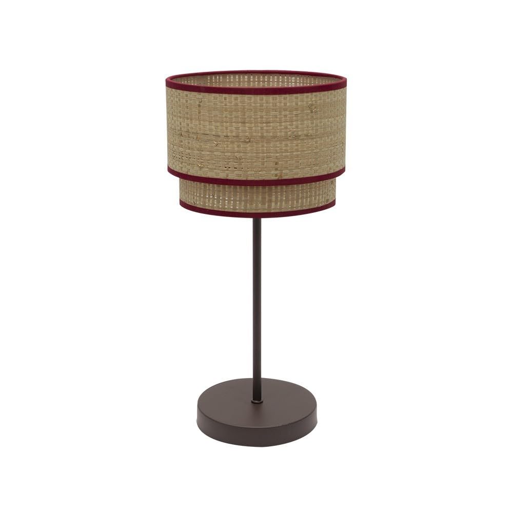 Sobremesa Alto Roque 1xe27 Natural/rojo 60x30x30 Cm