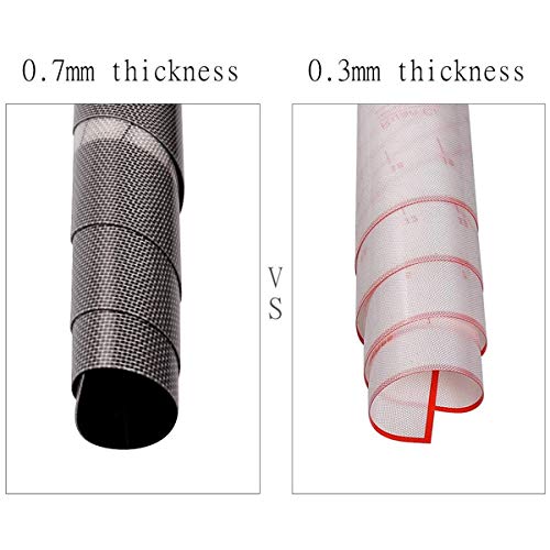 36 x 24 inch Silicone Pastry Mat XXL Extra Large Non Stick Baking Mat, Full Sticks To Countertop Surface Liner For Rolling Dough Kneading Fondant Pie Crust Pizza Bread Cookie Scone (Black)