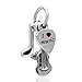 Produktbild I love music baumeln Charm 925 Sterling Silber Dangle Bead und Herz Charm für DIY CHARMS Armbänder