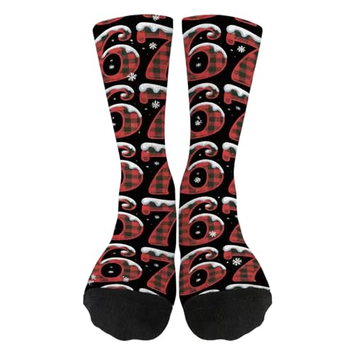 Fun Cream-Baseballsocken, lustige 67-Meme-Herren-Baseballsocken, weich, atmungsaktiv, für Erwachsene, Teenager, Sportler, Basketball, Hockey, Volleyball, D, L