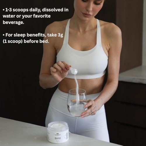 Premium Glycine Powder 250g | Amino Acids Supplement for Post Workout Muscle Recovery, Digestion, Sleep Aid + More - Vegan, Additive-Free, Third-Party Tested | Centenarius Nutrition