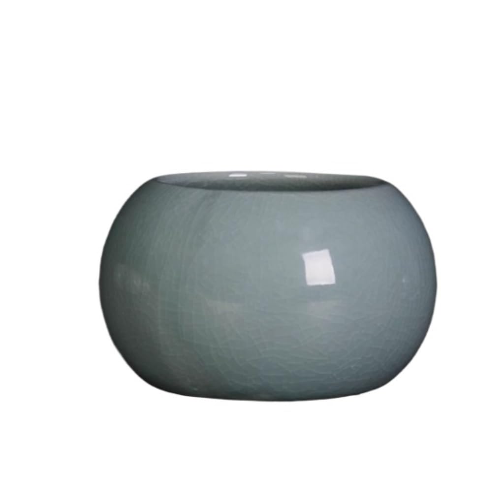 GELASIGE Flower Pots Succulent Flower Pot Ceramic Desktop Green Plant Pot Office Decoration Flower Pot Outdoor Flower Pots