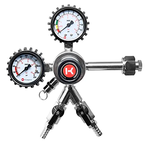 Image of Kegco Premium Commercial Grade Dual Gauge Two Product CO2 Draft Beer Regulator