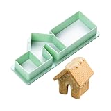 KALAIEN Gingerbread House Cookie Cutters,3d Mini Christmas Mug Hugger Cookie Cutter Gingerbread House Mold for Baking