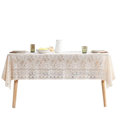 Nappe anniversaire fleurie blanche 150 x 220 cm pour table rectangulaire