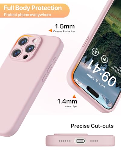 Image of GOODVISH 3-in-1 Silicone Case for iPhone 15 Pro Max, with 2 Screen Protectors, Upgraded Camera Protection, Soft Microfibre Lining Mobile Phone Case, Scratch-Resistant, Shockproof Protective Case for