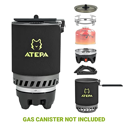 ATEPA Backpacking Stove Camping Cooking Gear for Outdoor Hiking Hunting Fishing
