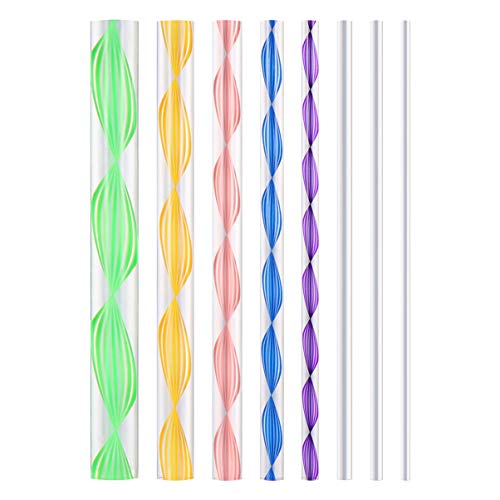 SUPVOX 8pcs Dotting Rods Acrylic Twist Sticks Wax Pencil Manicure Nail Art Tool
