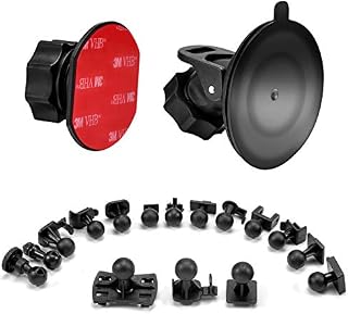 Dash Cam Suction Cup Mount and Glue Adhesive Mount for Dash Camera/DVR Video