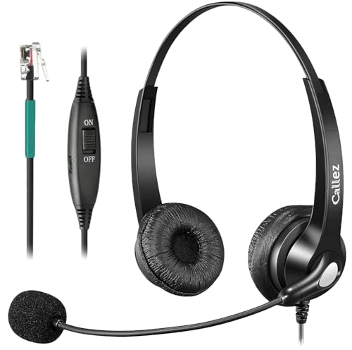 Casque de téléphone bureau RJ9 compatible Polycom VVX250 VVX410 antibruit