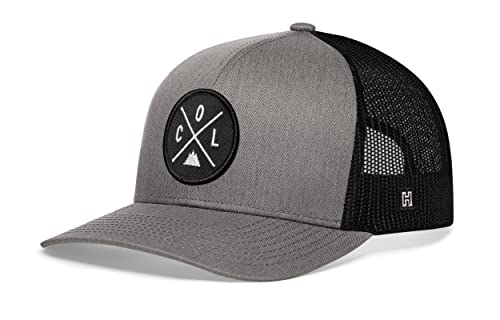 Image of HAKA State City Trucker Hat for Men & Women, Adjustable Baseball Hat, Mesh Snapback, Sturdy Outdoor Black Golf Hat
