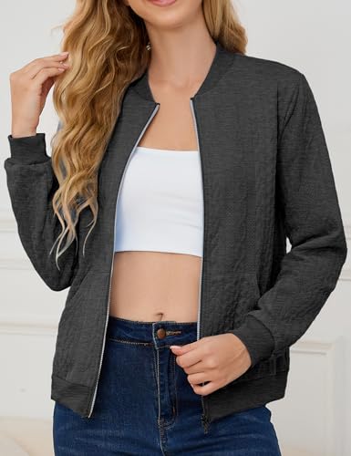 Image of Womens Full Zip Up Cardigan Sweater Casual Solid Long Sleeve Sweatshirt Coat with Pocket