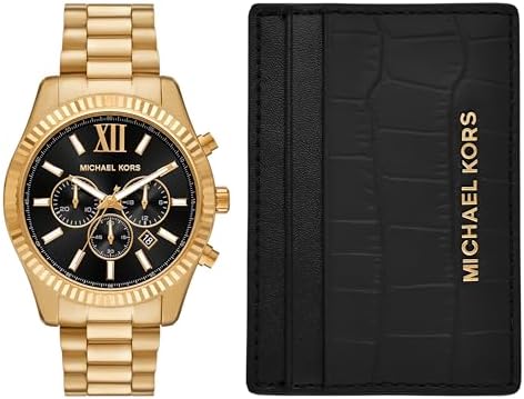 Michael Kors Men's Lexington Chronograph Gold-Tone Stainless Stee...