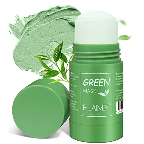 Green Mask Stick, Mascarilla en barra de arcilla purificadora de té verde, limpieza profunda, control de aceite, eliminación de puntos negros, hidrata, aclara el acné, para todo tipo de piel Cover