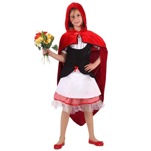 Angel Tomas S.A. Roodkapje kostuum voor kinderen, rood, maat 7-9 jaar.